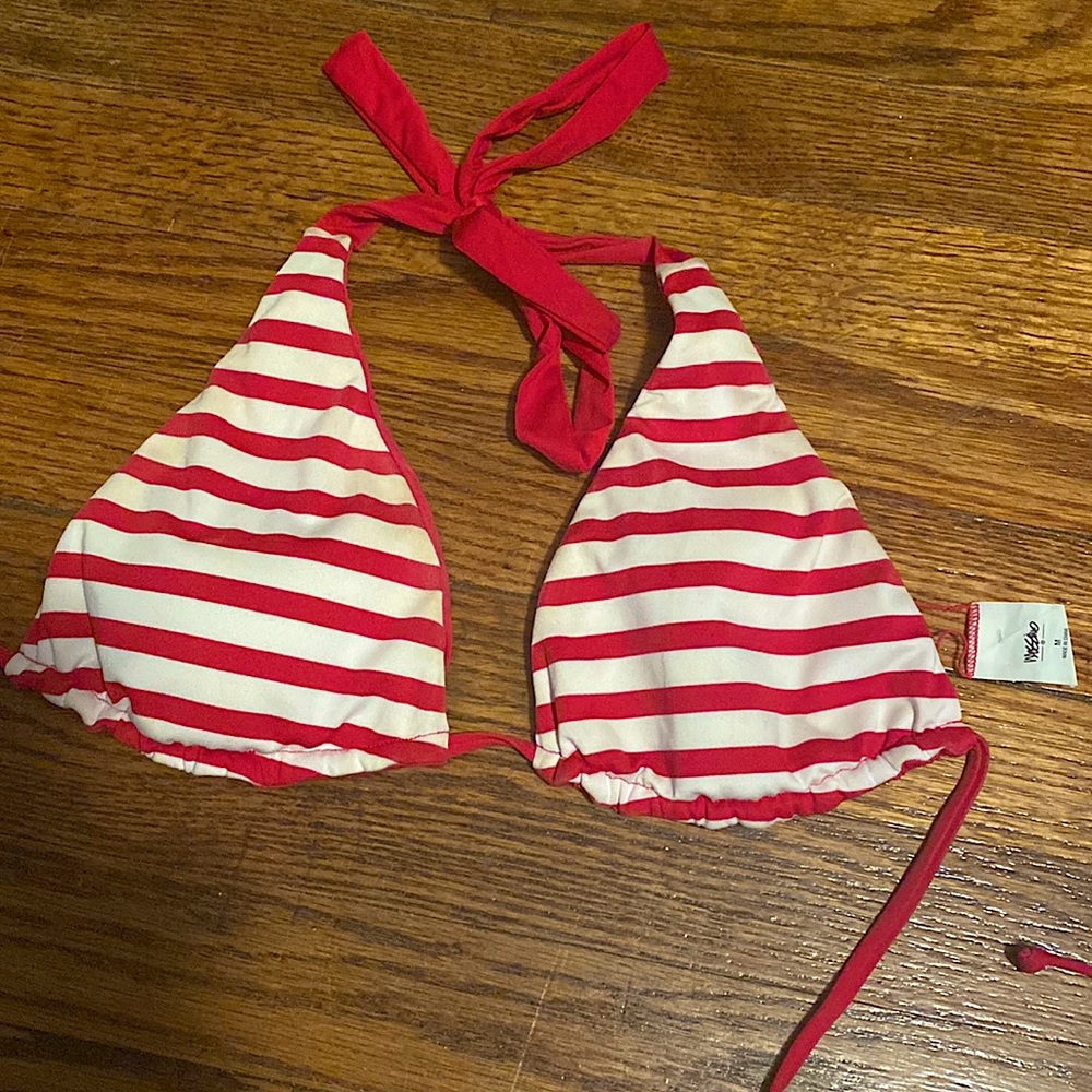 Mossimo reversible bikini top red